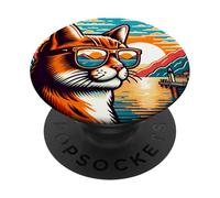 Gatto Al Lago di Como PopSockets PopGrip Adesivo