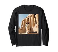 Gatto al Tempio di Luxor Maglia a Manica
