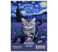 Gatto americano a pelo corto Adulto Animale 1000 Pezzi Jigsaw Puzzle Per Gioco Familiare Regalo Per Amore E Amico Decorazione Interna Unica Divertimento Gioco Stress Relief 38x26cm/1000pcs