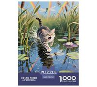 Gatto americano a pelo corto Puzzle 1000 Pezzi Animale Jigsaw Per Adulti Gioco Education Regalo Per Amore E Amico Per Gioco Familiare Decorazione Interna Unica Stress Relief 70x50cm/1000pcs