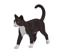 Gatto Animale Giocattolo Nero Bianco Figura 7 CM Lunghezza Circa Mojo Fun 387200