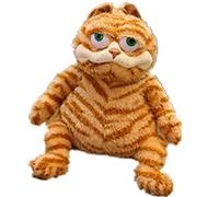 Gatto arancione grasso peluche gatto grasso peluche animale peluche realistico gatto giallo gattino giocattolo bambini regali di Natale compleanno (45 cm)