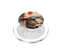 Gatto assonnato giapponese che dorme al tempio PopSockets PopGrip per MagSafe