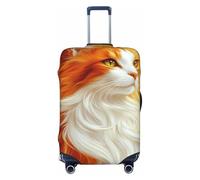 Gatto astratto con gli occhi verdi, copertura elastica per bagagli da viaggio, antipolvere, antigraffio, adatta per valigie da 56-61 cm