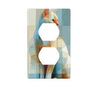 Gatto astratto forme geometriche copertura interruttore luce copertura decorativa 1 banda piastra da parete per cucina camera bagno dimensioni 7x11.4cm