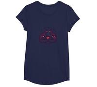 Gatto-astroficamente Innamorato dei Gatti Maglietta, Ragazze, Navy, L