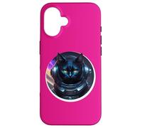 GATTO ASTRONAUT Funny Space Travel Rocket Pet Custodia per iPhone 16