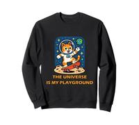 Gatto Astronauta Skate Cosmico The Universe Is My Playground Felpa