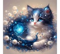 Gatto Aurora Blu 90 Pezzi Puzzle, 90 pezzi puzzle Classico per adulti, Fai Da Te Giochi Educativo e Giocattoli Sfida, Intrattenimento Creativo, Puzzle Impossible