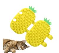 Gatto auto-graffio, strisce di gatto auto-mantenimento, strisce facciali di gatto nel design 'ananas | Infermiera a parete, spazzola per graffiare il viso morbido, giocattoli per gatti