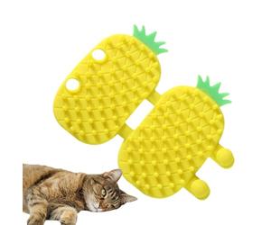 Gatto auto-graffio, strisce di gatto auto-mantenimento, strisce facciali di gatto nel design 'ananas | Infermiera a parete, spazzola per graffiare il viso morbido, giocattoli per gatti