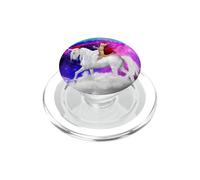 Gatto Babbo Natale che cavalca un unicorno nello spazio PopSockets PopGrip per MagSafe