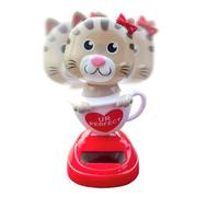 Gatto Bambola Che Balla - 3,94x1,97x1,97 Pollici Decorazione Solare Per Gatti Per Auto Per Cruscotto, Simpatiche Figurine Danzanti Per Cruscotto, Decorazioni Per Gattini Per Veicoli | Desktop Per La C