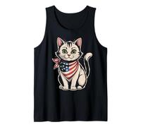 Gatto Bandiera Americana Gatto Canotta