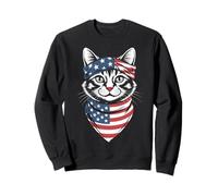 Gatto Bandiera Americana Gatto Felpa
