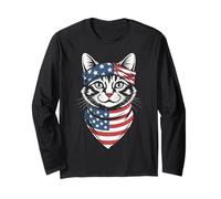 Gatto Bandiera Americana Gatto Maglia a Manica