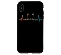 Gatto Battito Cardiaco Amore Gatti Ragazze Gatto Delle Donne Custodia per iPhone XS Max