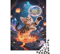 gatto bengalese Jigsaw Puzzle Impossible 1000 Pezzi Grotta misteriosa Decorazione Per La Casa. Giochi Rilassamento E Intelligence Per Adulti E Ragazzi Da 14 Anni 1000pcs (75x50cm)