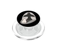 Gatto bianco con un'ombra spettrale fantasma Halloween PopSockets PopGrip per MagSafe