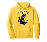 Gatto Booktrovert con Lettura di Libri Letteratura introversa Felpa con Cappuccio