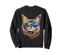 Gatto British Shorthair con Occhiali da Sole Gatti Dolci Felpa