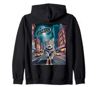 Gatto Broadway UFO New York Alien Kitten Felpa con Cappuccio