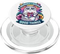 Gatto Brontolone Ovviamente Merito Cose Buone Divertente PopSockets PopGrip per MagSafe