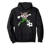 Gatto Calciatore Felpa con Cappuccio