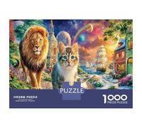 Gatto carino 1000 Pezzi Insieme Di Puzzle Complesso Per Sfida Estremamente Difficile Gatto Arcobaleno adattato Per Dopo La Scuola E Puzzle Meglio Classificati 38x26cm/1000pcs