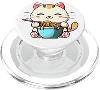 Gatto carino che mangia ramen kawaii gatto PopSockets PopGrip per MagSafe