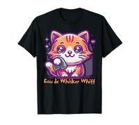 Gatto Carino EAU Whisker Whiff Parodia comica Animale Maglietta