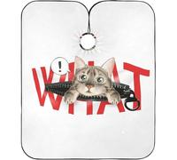 Gatto Carino In Tasca Con Cerniera Con Cosa Mantella Taglio Capelli Impermeabile Barber Cape Regolabile Grembiule Da Parrucchiere Per Uomini Bambini Barbieri 140X168Cm