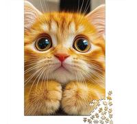 Gatto carino Jigsaw Puzzle Impossibili 1000 Pezzi Decorazione Per La Casa. Rilassamento E Intelligence Per Adulti E Bambini Da 12 Anni 1000pcs (75x50cm)