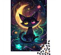 Gatto carino Jigsaw Puzzle Impossibili 1000Pcs Cosmic Background Decorazione Per La Casa. Giochi Rilassamento E Intelligence Per Adulti E Bambini Da 12 Anni 1000pcs (75x50cm)