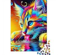 Gatto carino Jigsaw Puzzle Impossible 1000 Pezzi Decorazione Per La Casa. Giochi Rilassamento E Intelligence Per Adulti E Bambini Da 12 Anni 1000pcs (75x50cm)