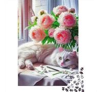 Gatto carino Jigsaw Puzzle Impossible 1000 Pezzi Decorazione Per La Casa. Rilassamento E Intelligence Per Adulti E Ragazzi Da 14 Anni 1000pcs (75x50cm)