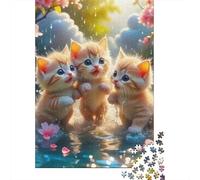 Gatto carino Jigsaw Puzzle Impossible 1000 Pezzi Decorazione Per La Casa. Rilassamento E Intelligence Per Adulti E Ragazzi Da 14 Anni 1000pcs (75x50cm)