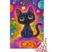 Gatto carino Jigsaw Puzzle Impossible 1000Pcs Decorazione Per La Casa. Rilassamento E Intelligence Per Adulti E Bambini Da 12 Anni 1000pcs (75x50cm)