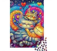 Gatto carino Jigsaw Puzzle Impossible 1000Pcs Decorazione Per La Casa. Rilassamento E Intelligence Per Adulti E Ragazzi Da 14 Anni 1000pcs (75x50cm)