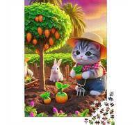 Gatto carino Jigsaw Puzzle Impossible 1000Pcs Decorazione Per La Casa. Rilassamento E Intelligence Per Adulti E Bambini Da 12 Anni 1000pcs (75x50cm)