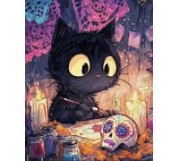 Gatto Carino Pittore - Puzzle 3000 Pezzi per Adulti 122x81cm | Passatempo Rilassante e Antistress | Arte da Parete e Decorazione Casa