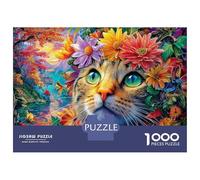 Gatto carino Puzzle 1000 Pezzi, Jigsaw Puzzle Ad Alta Difficoltà Regali Per Adulti E Adolescenti, Home Giochi 38x26cm/1000pcs