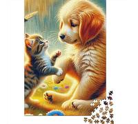 Gatto carino Puzzle Impossibili 1000 Pezzi Decorazione Per La Casa. Rilassamento E Intelligence Per Adulti E Ragazzi Da 14 Anni 1000pcs (75x50cm)