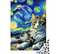 Gatto carino Puzzle Impossibili 1000Pcs Decorazione Per La Casa. Giochi Rilassamento E Intelligence Per Adulti E Ragazzi Da 14 Anni 1000pcs (75x50cm)