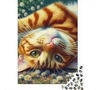 Gatto carino Puzzle Impossibili 1000Pcs Decorazione Per La Casa. Rilassamento E Intelligence Per Adulti E Ragazzi Da 14 Anni 1000pcs (75x50cm)