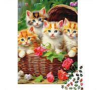 Gatto carino Puzzle Impossible 1000 Pezzi Decorazione Per La Casa. Rilassamento E Intelligence Per Adulti E Ragazzi Da 14 Anni 1000pcs (75x50cm)