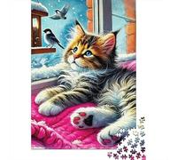 Gatto carino Puzzle Impossible 1000Pcs Decorazione Per La Casa. Rilassamento E Intelligence Per Adulti E Bambini Da 12 Anni 1000pcs (75x50cm)