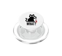 Gatto cattivo con cosa? Umorismo sarcastico per scrivania ufficio PopSockets PopGrip per MagSafe