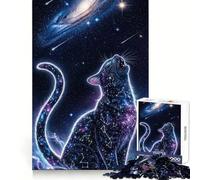 Gatto celeste che ulula alla galassia - Puzzle da 1000 pezzi per adulti - Creatività,pensiero positivo,divertimento,tempo libero,incastro perfetto,regalo creativo (50x75cm)