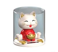 Gatto che annuisce realizzato con rilevamento della luce per la decorazione della casa, e affascinante simbolo di buona fortuna e prosperità (B-rosso)